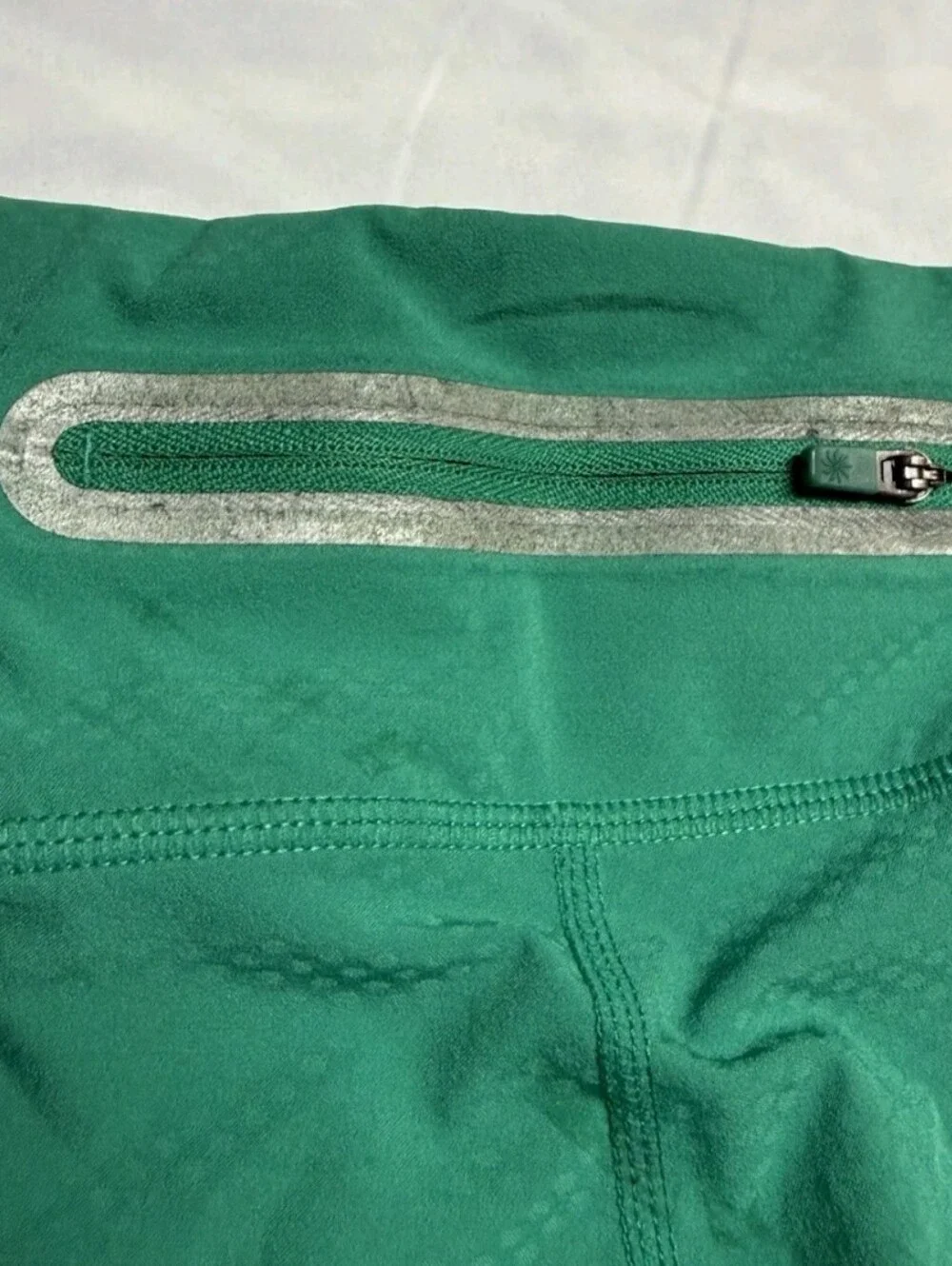 Athleta Leggings Womens Green Interval Stash Tight Crop Pull On - Size Small